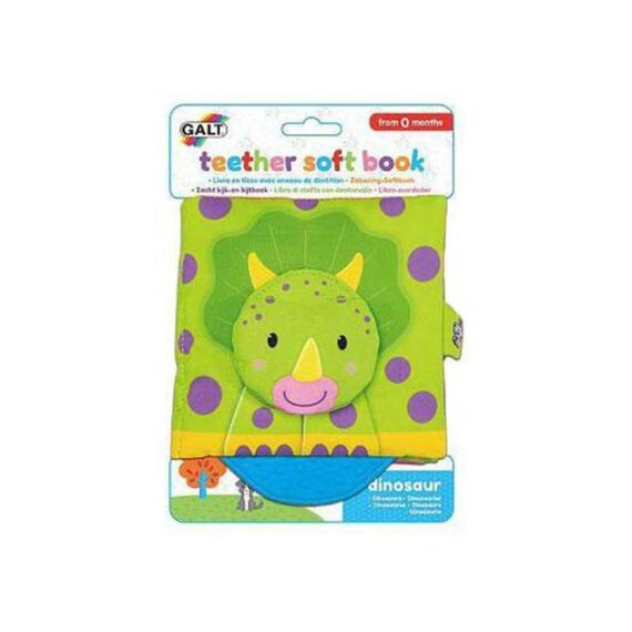 Galt First Years Teether Soft Book Dinosaur