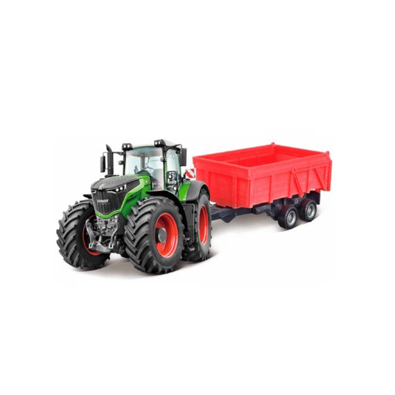 Bburago Tractor Fendt 1000 Vario Met Kiepwagen