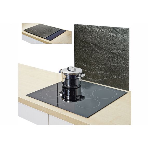 Splash Guard/Stove Top Cover Slate Glass Anthracite