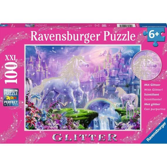 Ravensburger Puzzel 100 Stuks Xxl Koninkrijk Van De Eenhoorns (Glitter)