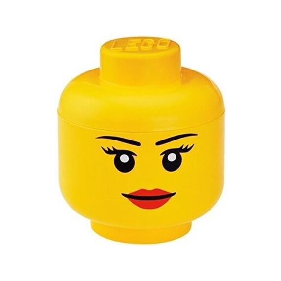 Rc LEGO®Iconic Opbergbox Hoofd Girl Klein Geel