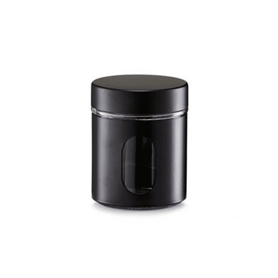 Bewaardoos Glas 600Ml D10.2X12.5Cm Zwart