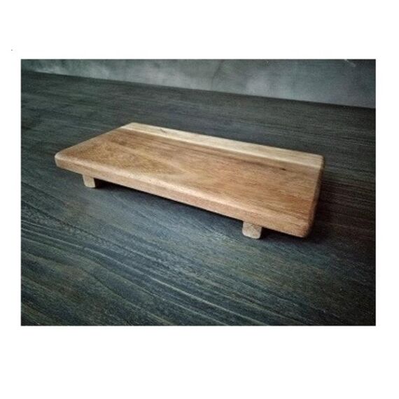 Suar Hout Plank Met Voetjes 30X16X4Cm