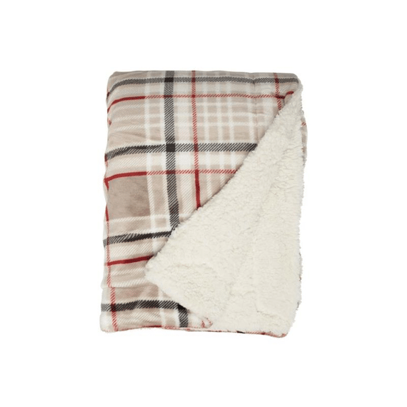 Larsson Plaid Ruit Taupe 150X200Cm