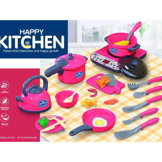 Merx Keukenspeelset 2 Assortimenten Rood-Blauw, prijs Per Stuk