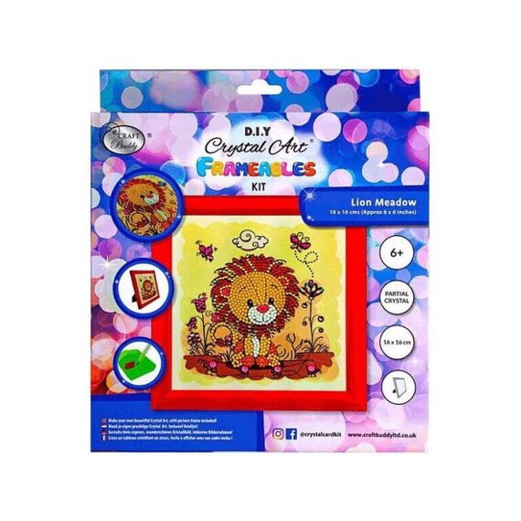 Rainbow Loom Crystal Art Kit Kinder Frame Flying Panda 16X16Cm