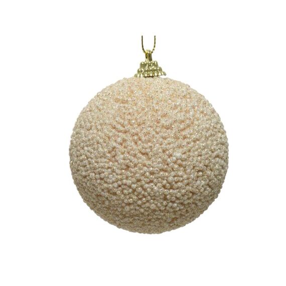 Kerstbal Foam Glitter Kraal Parel Dia8Cm