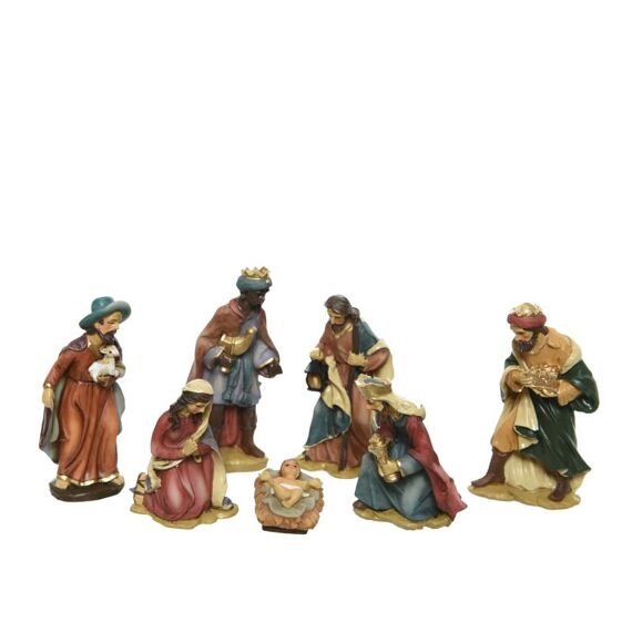 Kerstgroep Poly 7 Figuren 9Cm Multi