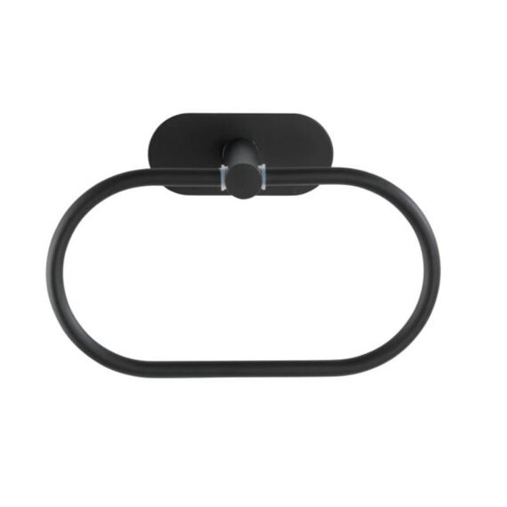 Wenko Turbo-Loc Roestvrij Staal Handdoekring Orea Zwart Mat