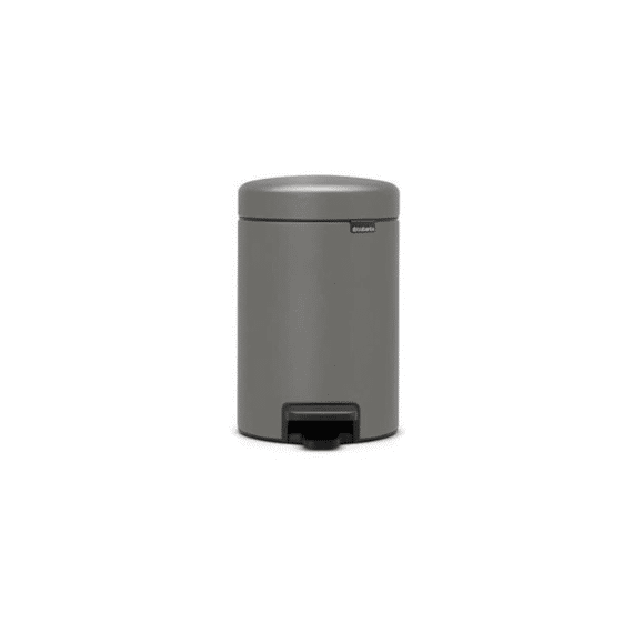 Newicon Pedaalemmer 3L Met Kunststof Binnenemmer Mineral Concrete Grey