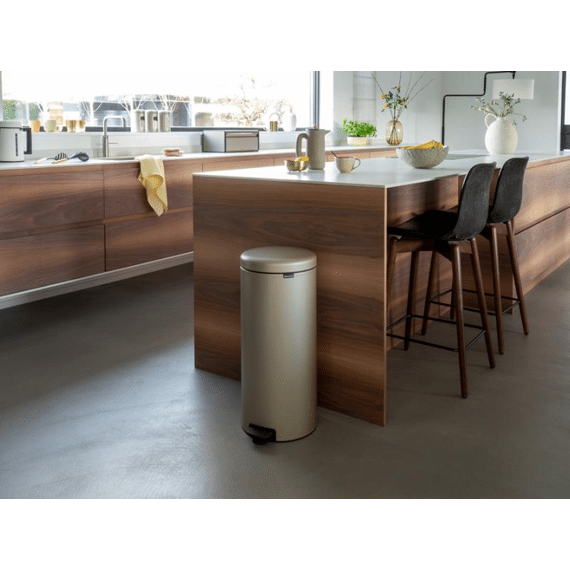 New Icon Pedaalemmer 30L Champagne Met Kunststof Binnenemmer