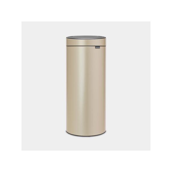 Touch Bin Afvalemmer 30L Met Kunststof Binnenemmer Champagne