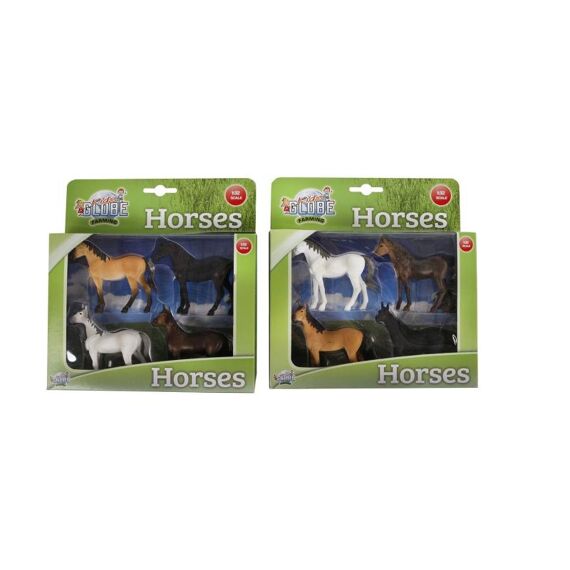 Kids Globe Farming Paarden 4St. 2Assortimenten Prijs Per Verpakking 1:32