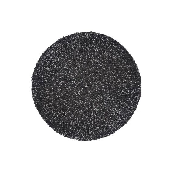 Placemat Pvc 38Cm Rond Coral Black