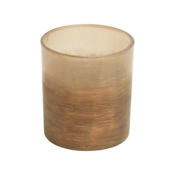 Theelichthouder Fume Bruin 8X8Xh9Cm Glas