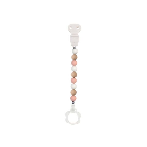 Nattou Fopspeenketting Lichtroze/Beige