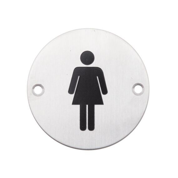 Picto Rond Vrouw Inox Plus