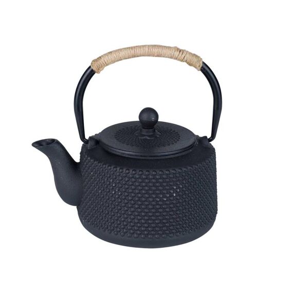 Cosy & Trendy Takachiko Theepot Zwart 0.8L D13Xh18Cm Touw Rond Hendel