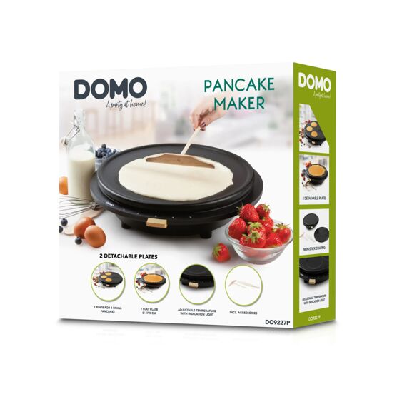 Domo Do9227P Pannenkoekenmaker, 2Platen, Afneembaar