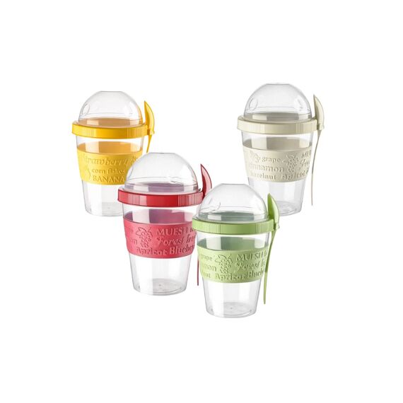 Yoghurtbeker Pp 600Ml - 4 Assortiment Prijs Per Stuk/Kleur
