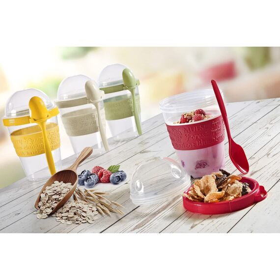 Yoghurtbeker Pp 600Ml - 4 Assortiment Prijs Per Stuk/Kleur