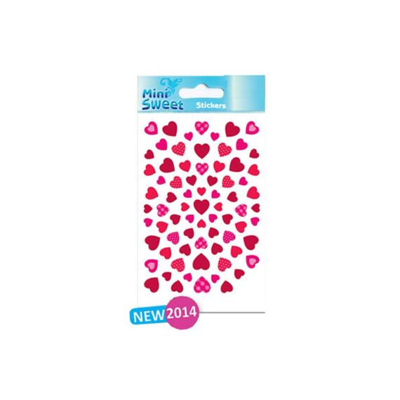 Sticker.114 089 Hartjes Rood-Rose