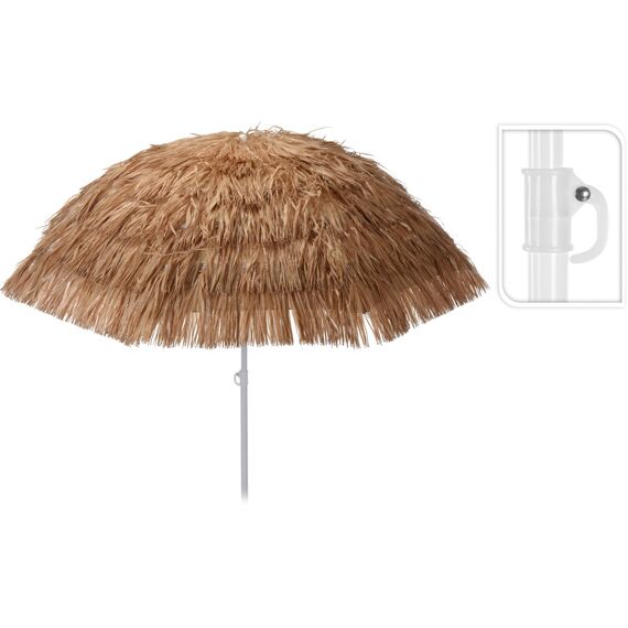 Raffia Parasol D180Cm Bruin