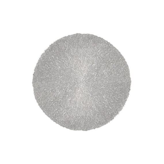 Placemat Pvc 38Cm Rond Coral Silver