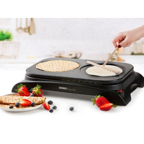 Domo Do8715P Dubbele Crêpe Maker, 1000W, Ilag Coating