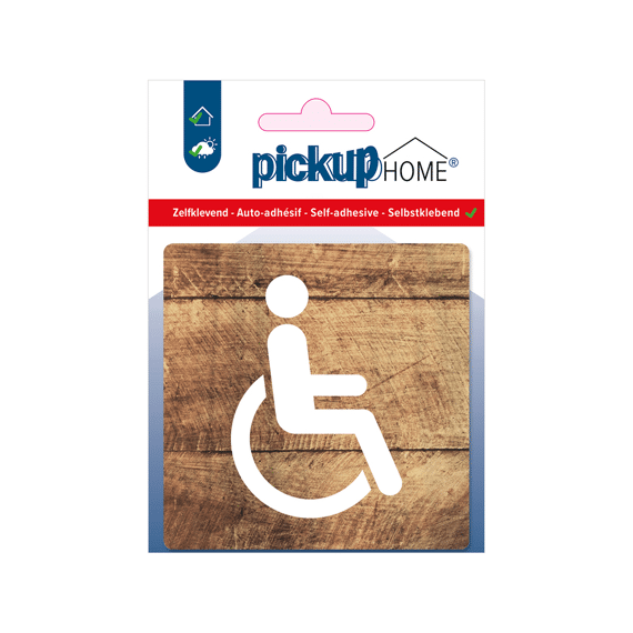 Route Acryl Rolstoel Hout 9 X 9 Cm