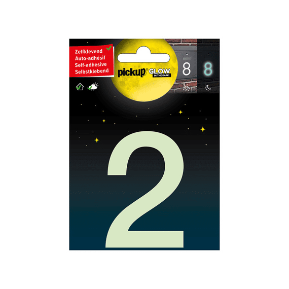 Glow In The Dark Huisnummer 2 7,5 Cm