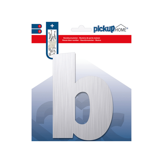 Brushed Alu Huisnummer B 14,5 Cm