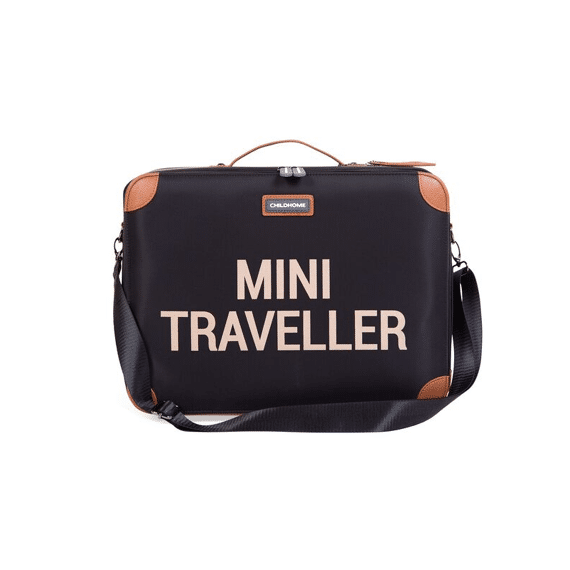 Childhome Mini Traveller Valiesje Zwart/Goud