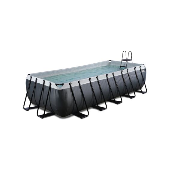 EXIT Zwembad Rechthoekig Frame Pool 5.4X2.5X1.22M 12V Zandfilter - Black-Leather Style