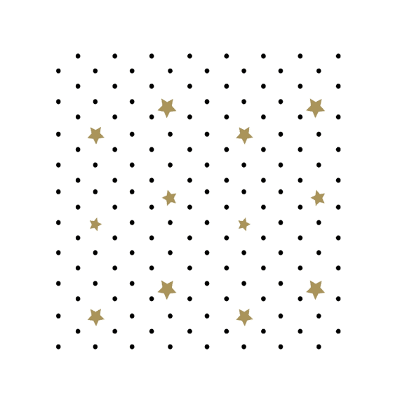Duni Serviet 33X33Cm 20 Stuks Black Stars