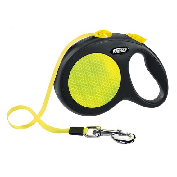 Flexi New Neon Band L Zwart/Neon 5M 25Kg
