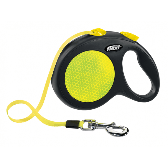 Flexi New Neon Band L Zwart/Neon 5M 15Kg