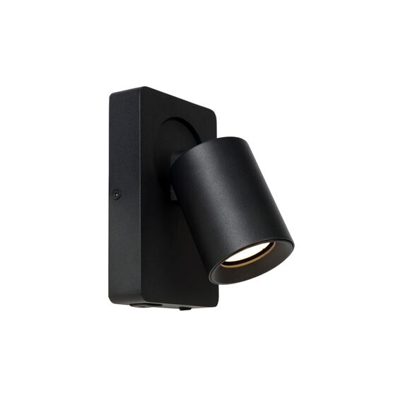 Lucide Nigel Wandspot 1Xgu10/5W + Usb Zwart