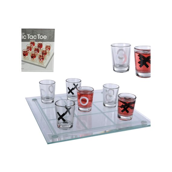 Tic Tac Toe Drankspel Met 9 Glazen