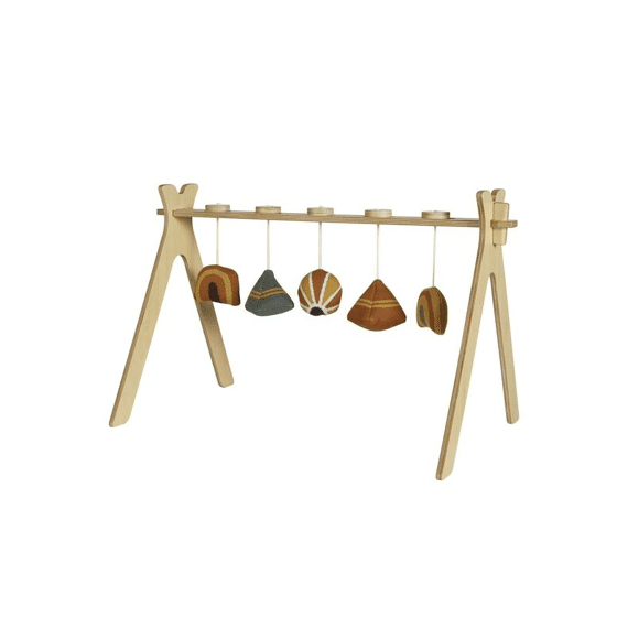 Quax Tipi   Activity Arch + 5 Knitted Toy  Terra