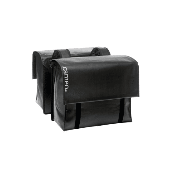 Cameo Fietstasdubbel Zwart 46L