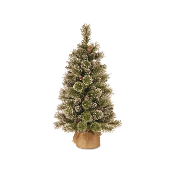 Glittery Bristle Burlap Tree 91Cm 35L