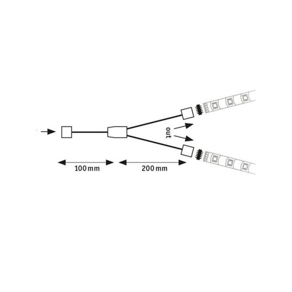 Fn Maxled Y-Splitter 30Cm Wit Kunststof