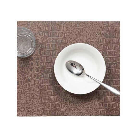 Placemat Polyline 30X43Cm Croco Brown
