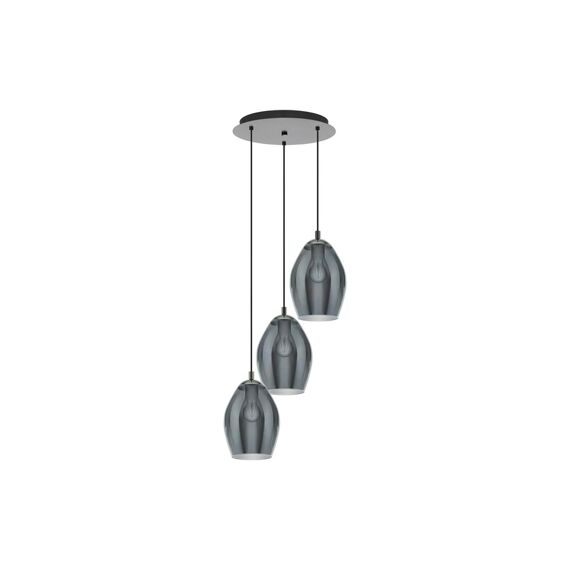 Eglo Estanys Hanglamp In Staal, Nikkel-Nero H1500Xdia450Mm