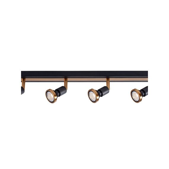 Fantasia Robus 4L Bar Gu10 Led 5W Dim Incl. Zwart / Brons