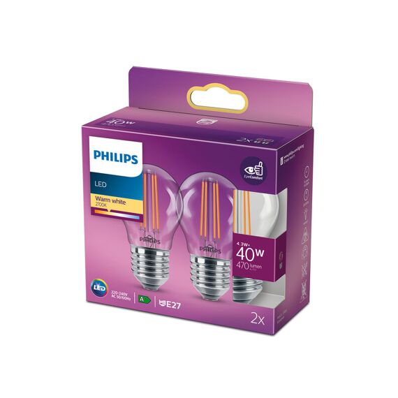 Philips Led Cla 40W P45 E27 Ww Cl Nd 2Srt6