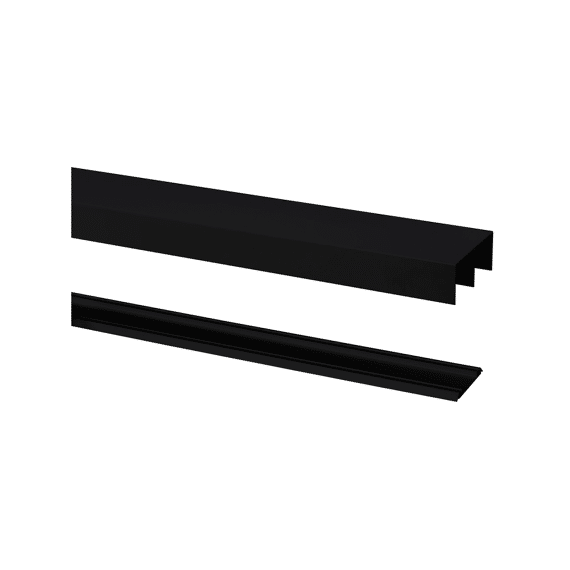 Schuifd. Rail Alu Zwart Mat 360 Cm R-40