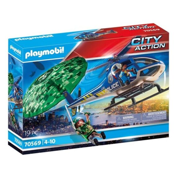 Playmobil 70569 Politiehelikopter: Parachute-Achtervolging