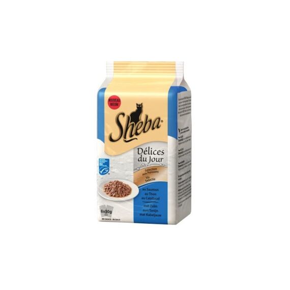 Sheba Pouch Delicatesses Du Jour Vis 6X50Gr